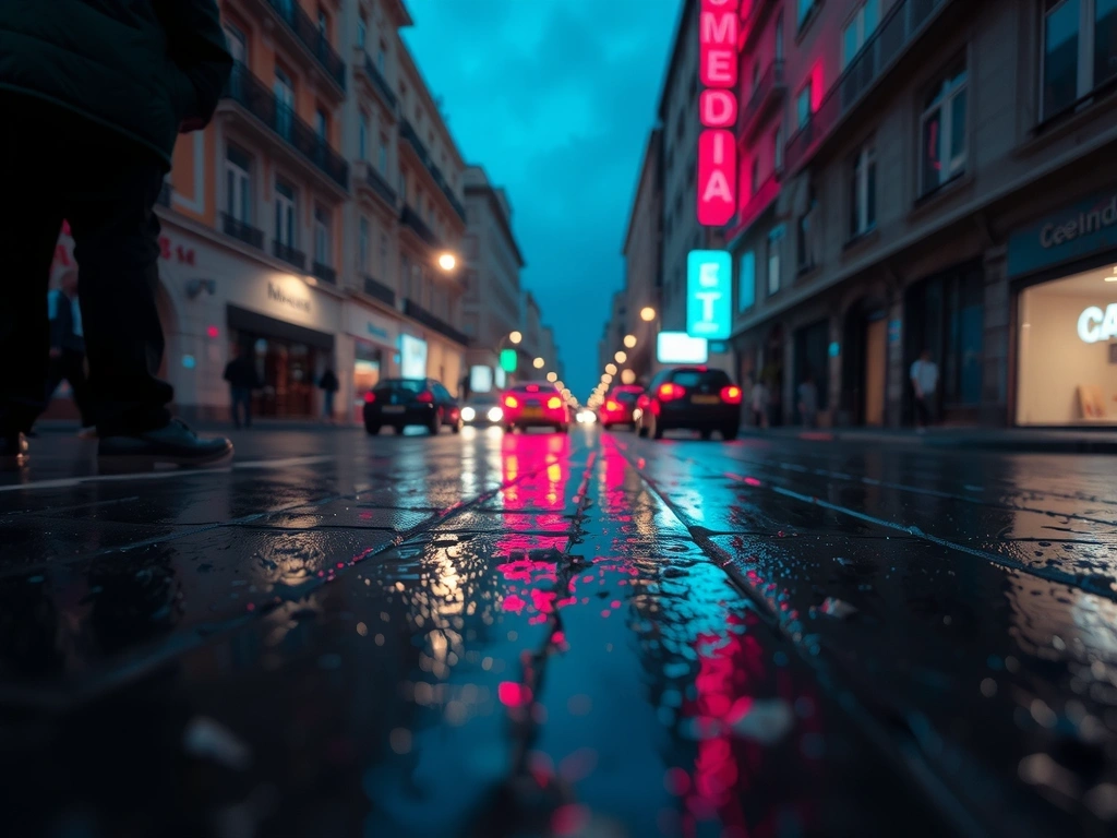 Ambiente urbano nocturno