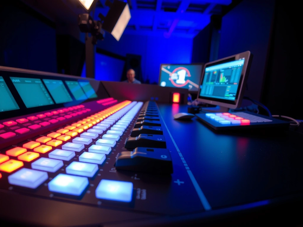 Consola de mezcla en estudio